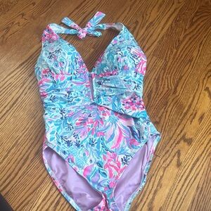 Lilly Pulitzer One Piece - Blue and Pink Floral